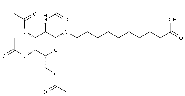 CAS#2361122-84-9|10-{[(2R, 3R, 4R, 5R, 6R) -4,5-bis (asetiloksi) -6-[(asetiloksi) metil] -3-acetamidooxepan-2-yl] oxy} asam decanoic