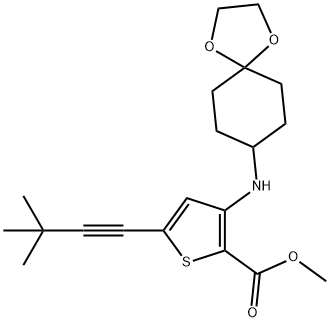 CAS#1263101-80-9|Methyl 5- (3,3-dimethylbut-1-syn-1-yl) -3-[(1,4-dioxaspiro [4,5] decan-8-yl) amino] thiophene-2-carboxylate
